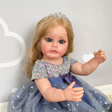 Laden Sie das Bild in den Galerie-Viewer, 22 inch Realistic Reborn Baby Dolls Girl Full Silicone Adorable Lifelike Newborn Toddler Baby Dolls Gift for Kids
