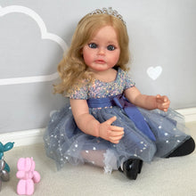 Carregar imagem no visualizador da galeria, 22 inch Realistic Reborn Baby Dolls Girl Full Silicone Adorable Lifelike Newborn Toddler Baby Dolls Gift for Kids

