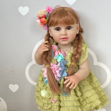 Carica l&#39;immagine nel visualizzatore di Gallery, 22 Inch Adorable Reborn Baby Dolls Girl Lovely Newborn Silicone Full Body Baby Dolls Girl Gift
