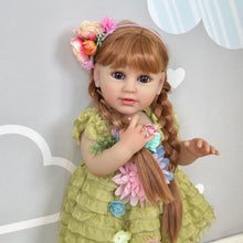 Carica l&#39;immagine nel visualizzatore di Gallery, 22 Inch Adorable Reborn Baby Dolls Girl Lovely Newborn Silicone Full Body Baby Dolls Girl Gift
