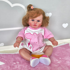 20 Inch Lovely Toddler Reborn Baby Dolls Girl Cloth Body Lifelike Newborn Baby Doll Gift