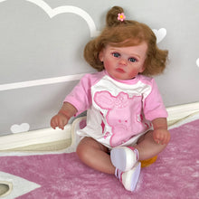 画像をギャラリービューアに読み込む, 20 Inch Lovely Toddler Reborn Baby Dolls Girl Cloth Body Lifelike Newborn Baby Doll Gift
