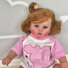 Carica l&#39;immagine nel visualizzatore di Gallery, 20 Inch Lovely Toddler Reborn Baby Dolls Girl Cloth Body Lifelike Newborn Baby Doll Gift
