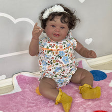 Carregar imagem no visualizador da galeria, 24 Inch 60cm Lifelike Reborn Toddler Girl Soft Cloth Body Realistic Newborn Baby Doll Gift for Kids

