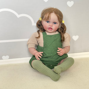 24 inch Lifelike Reborn Baby Dolls Adorable Toddler Lottie Realistic Reborn Baby Doll Birthday Xmas Gift for Kids