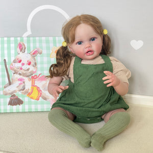 24 inch Lifelike Reborn Baby Dolls Adorable Toddler Lottie Realistic Reborn Baby Doll Birthday Xmas Gift for Kids