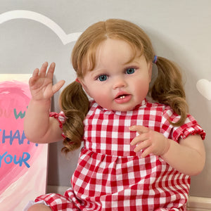 24 inch Adorable Lifelike Reborn Baby Dolls Realistic Toddler Lottie Reborn Baby Doll Birthday Xmas Gift for Kids
