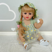 Загрузить изображение в средство просмотра галереи, 22 Inch Beautiful Lovely Reborn Baby Doll Popular Newborn Silicone Doll Full Body Girl Gift for kids
