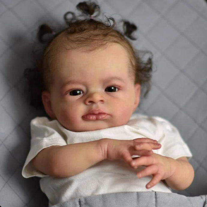 20 Inch Realistic Reborn Baby Doll Girl Soft Silicone Vinyl Cotton Body Lifelike Newborn Baby Doll