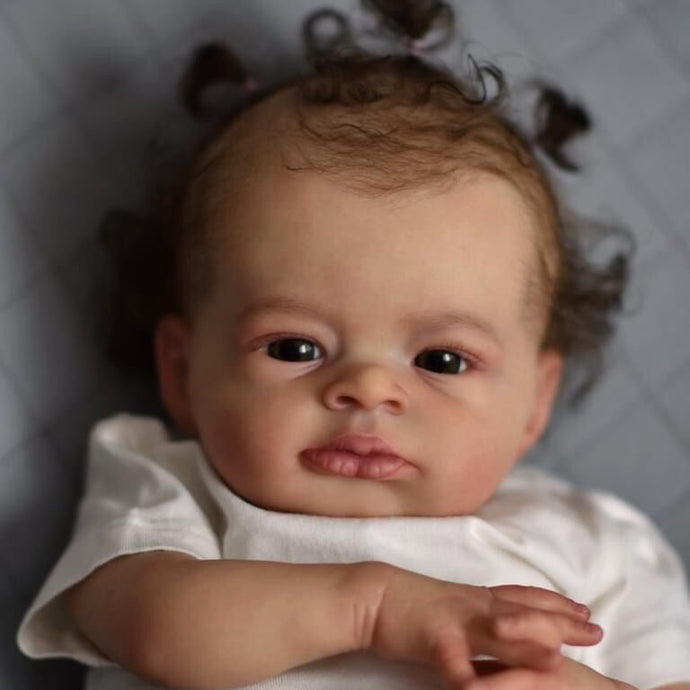 20 Inch Realistic Reborn Baby Doll Girl Soft Silicone Vinyl Cotton Body Lifelike Newborn Baby Doll
