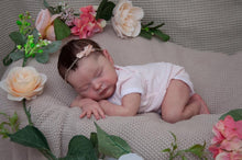 画像をギャラリービューアに読み込む, 19 Inch Lovely Reborn Dolls Girl Sleeping Cute Smiling Silicone Reborn Baby Doll Preemie Lifelike Reborn Baby Doll
