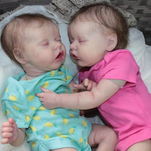 18 Inch Sleeping Reborn Baby Dolls Girls Twins Silicone Lifelike Reborn Baby Dolls Realistic Newborn Baby Dolls Girls