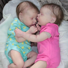 Загрузить изображение в средство просмотра галереи, 18 Inch Sleeping Reborn Baby Dolls Girls Twins Silicone Lifelike Reborn Baby Dolls Realistic Newborn Baby Dolls Girls
