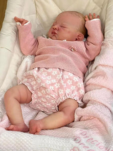 19 Inch Sleeping Reborn Baby Dolls Girl HandMade Lifelike Silicone Baby Doll