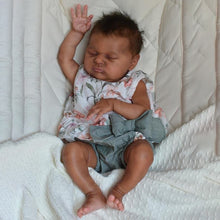 Carregar imagem no visualizador da galeria, 20 Inch Biracial Reborn Baby Doll Black Girl African American Reborn Baby Doll Realistic Newborn Baby Dolls Xmas Gift for Kids
