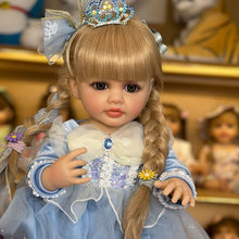 Laden Sie das Bild in den Galerie-Viewer, 22 Inch Graceful Newborn Baby Doll Beautiful Reborn Girl Silicone Doll Full Body Gift for kids

