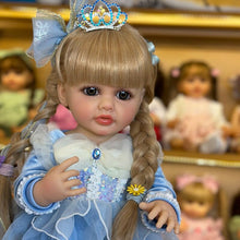 Загрузить изображение в средство просмотра галереи, 22 Inch Graceful Newborn Baby Doll Beautiful Reborn Girl Silicone Doll Full Body Gift for kids
