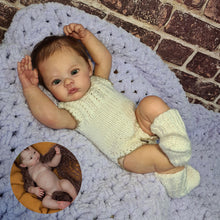 画像をギャラリービューアに読み込む, 19 inch Lovely Lifelike Reborn Baby Doll Girl Realistic Soft Silicone Newborn Baby Dolls Girl Cuddly Toddler Baby Dolls
