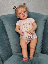 Carregar imagem no visualizador da galeria, 24 inch Adorable Lifelike Reborn Toddler Baby Dolls Realistic Newborn Baby Doll Cloth Body Cuddly Baby Dolls Girl Gift
