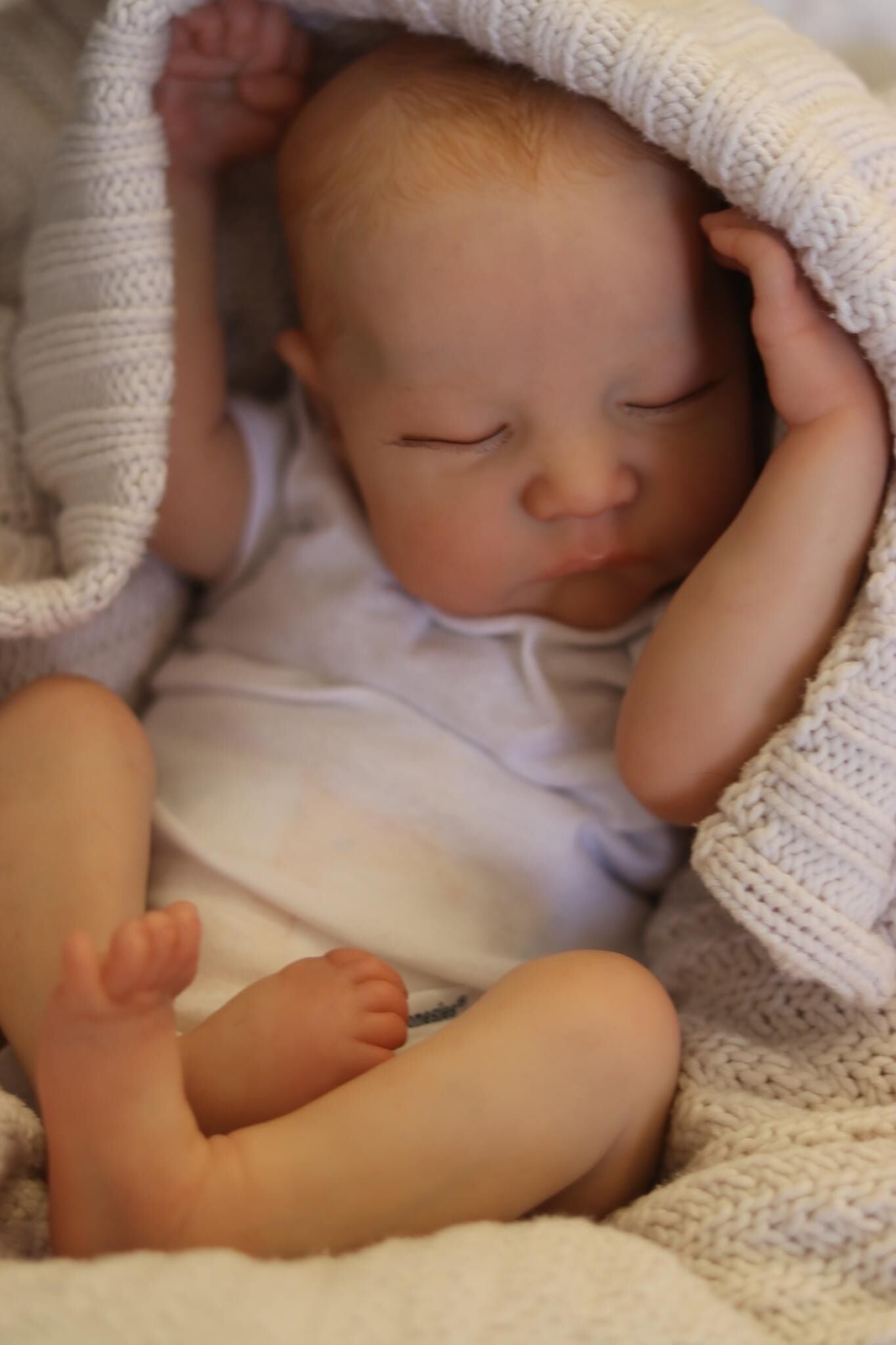 19 inch Sleeping Lifelike Reborn Baby Dolls Levi Realistic Newborn