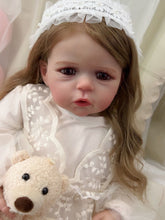 Carregar imagem no visualizador da galeria, 24 Inch Reborn Toddler Girl Soft Cloth Body Adorable Newborn Baby Doll  Gift for Kids
