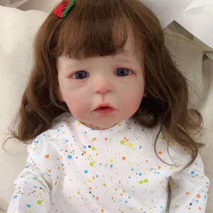 24 Inch 60cm Reborn Toddler Girl Weighted Soft Cloth Body Reborn Baby Doll Newborn Babies Gift for Kids