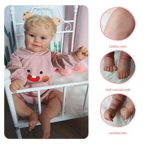 20 / 24 Inch Reborn Baby Dolls Girl Real Life Silicone Baby Dolls Realistic Reborn Toddler Doll