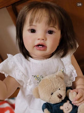 Laden Sie das Bild in den Galerie-Viewer, Reborn Toddler Girl 24 Inch 60cm Weighted Soft Cloth Body Reborn Baby Doll Newborn Babies Gift for Kids Age 3+
