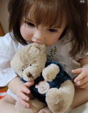 画像をギャラリービューアに読み込む, Reborn Toddler Girl 24 Inch 60cm Weighted Soft Cloth Body Reborn Baby Doll Newborn Babies Gift for Kids Age 3+
