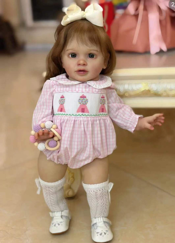 Big Reborn Baby Dolls That Look Real 26 Inch Reborn Toddler Doll Straight Legs Realistic Baby Dolls Girl Chubby Body Silicone Newborn Babies Birthday Gift