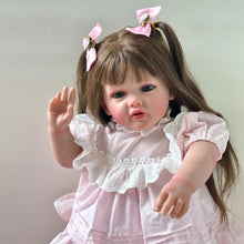 Laden Sie das Bild in den Galerie-Viewer, 24 Inch Lovely Handmade Lifelike Reborn Toddler Dolls Newborn Reborn Baby Doll Girl Weighted Cloth Body Birthday Gift for Kids
