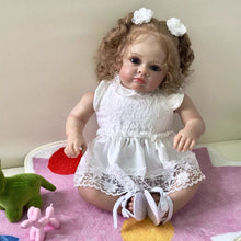 Carica l&#39;immagine nel visualizzatore di Gallery, 23 Inch Lovely Reborn Toddler Cuddly Realistic Newborn Baby Doll Adorable Lifelike Reborn Baby Dolls Birthday Gift for Children
