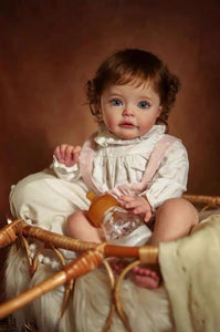24 Inch Adorable Realistic Reborn Toddler Doll Cloth Body Huggable Lifelike Newborn Baby Doll Girls Suesue Birthday Gift for Kids