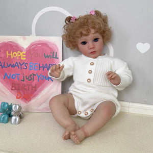 24 Inch Lifelike Reborn Toddlers Girl Doll Lovely Realistic Newborn Baby Doll Adorable Reborn Baby Dolls Gift for Kids