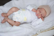Carregar imagem no visualizador da galeria, 18 inch Adorable Lifelike Reborn Baby Dolls Soft Vinyl Silicone Pascale Sleeping Lovely Realistic Newborn Baby Doll Xmas Birthday Gift
