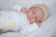 画像をギャラリービューアに読み込む, 18 Inch Lovely Lifelike Realistic Newborn Baby Dolls Silicone Full Body Cuddly Sleeping Reborn Baby Doll Girl Birthday Xmas Gift for Kids Age 3+
