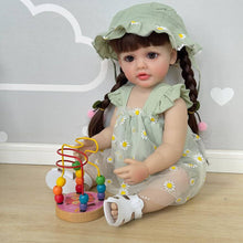Загрузить изображение в средство просмотра галереи, 22 Inch Adorable Newborn Baby Doll Lovely Reborn Girl Silicone Doll Full Body Gift for kids
