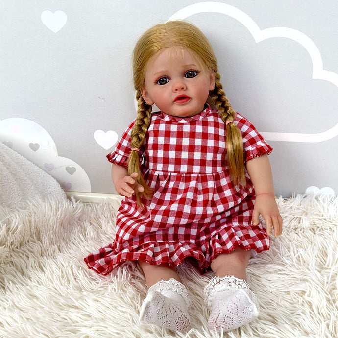 24 Inch Handmade Soft Silicone Reborn Toddler Dolls Lovely Newborn Reborn Baby Doll Girl