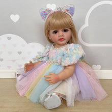 Load image into Gallery viewer, 22 Inch Graceful Newborn Baby Doll Beautiful Toddler Reborn Girl Full Silicone Body Doll Girl
