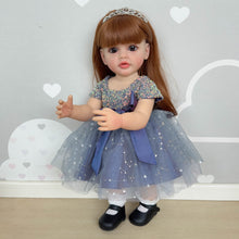Laden Sie das Bild in den Galerie-Viewer, 22 Inch Graceful Newborn Baby Doll Cuddly Toddler Reborn Girl Full Silicone Body Doll Girl
