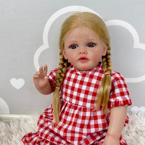 24 Inch Handmade Soft Silicone Reborn Toddler Dolls Lovely Newborn Reborn Baby Doll Girl