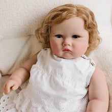 Load image into Gallery viewer, 24&quot; Realistic Reborn Baby Doll Charlotte - Cloth Body with Rooted Brown Hair &amp; Hand-Painted Features

