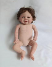 Load image into Gallery viewer, Vivienne 19inch Reborn Baby Doll with Brown Hair, Soft Body, Red Outfit - Perfect Christmas Birthday Gift
