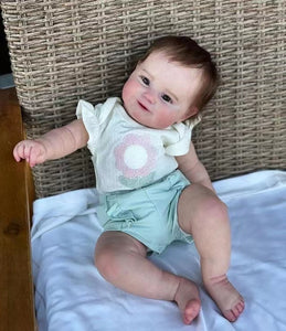 20 Inch Soft Silicone Reborn Baby Doll Realistic and Lifelike Cute Smiling Newborn Dolls Gift for Kids