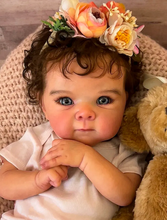 Load image into Gallery viewer, Pinky Reborn Lovely 18 Inch Newborn Baby Dolls Realistic Details That Look Like Newborn Baby Soft Skin Rooted Hair Gift For Kids
