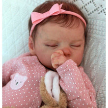 Carica l&#39;immagine nel visualizzatore di Gallery, 18 Inch Lovely Sleeping Lifelike Reborn Baby Dolls Realistic Handmade Cuddly Newborn Baby Dolls Girl Silicone Doll Kids Best Gift for Kids
