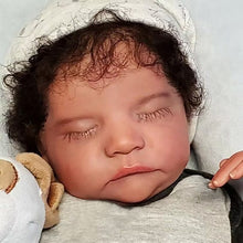 Carica l&#39;immagine nel visualizzatore di Gallery, 19 inch Sleeping Lifelike Reborn Baby Dolls LouLou Realistic Newborn Baby Doll Cuddly Silicone Vinyl Baby Dolls Girl Gift

