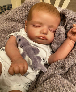 20 inch Realistic Reborn Baby Dolls Cloth Body Silicone Newborn Baby Doll Girl Sleeping Lovely Baby Dolls Gift