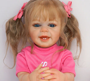 Realistic Looking Reborn Baby Doll Girl Handmade Lifelike Newborn Baby Dolls Soft Silicone Vinyl Full Body Reborn Babies