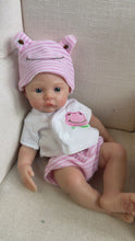 Load and play video in Gallery viewer, 12 inch Full Solid Silicone Reborn Baby Dolls Pinky Reborn Hyper-realistic simulated baby doll with lifelike skin
